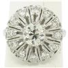 Antique Art Deco Platinum 1.37 ctw European Diamond Open Platter Ring