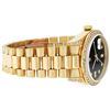 Image 5 : Rolex Mens 18K Yellow Black Diamond Lugs President Wristwatch With Rolex Box & A