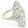 Image 2 : Art Deco Platinum 1.20 ctw Old European Diamond Long Filigree Dinner Ring