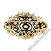 Image 3 : Vintage 14kt Yellow Gold Open Work Oval Cut Opal Marquise Brooch Pendant