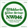 Image 1 : D'Addario NW046 Nickel Wound Electric Guitar String .046  Pack of 5