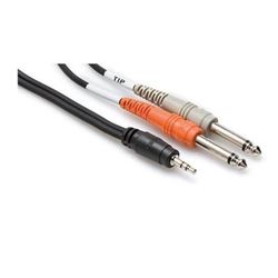 Hosa CMP-153 3 Foot - Stereo Cable - 3.5mm To Dual 1/4 Inch