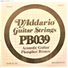 Image 1 : D'Addario PB039 Phosphor Bronze Acoustic Guitar String .039 - PACK OF 5
