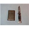 Image 3 : USN Robeson ShurEdge #20 knife, marked; & military gun cleaning kit in tin case