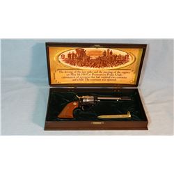 Colt SAA Frontier  Scout, .22 LR, 1869-1969 Golden Spike, 6" bbl, cased, nickel cylinder, sn: 10592G