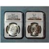 Image 1 : 2 Morgan dollars, 1885-O and 1881-S, both NGC 63