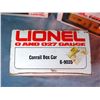 Image 5 : Lionel O gauge: 3 cabooses, tank car and box car, all NIB, and assorted used O gauge track
