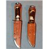 Image 3 : 4 Edge Mark hunting knives, new, 5" and 4" w/sheaths