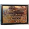 Image 1 : 2 C. M. Russell prints, Two of A Kind Win and When The Red Man Talks War, 9" x 14" each, framed