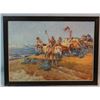 Image 2 : 2 C. M. Russell prints, Two of A Kind Win and When The Red Man Talks War, 9" x 14" each, framed