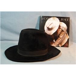 John B. Stetson felt cowboy hat, stamped Hamley & Co., 6" crown, 3 1/4" brim, w/David Stoeklein Hat