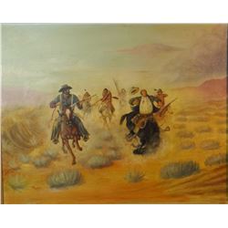 Beeler, Joe (1933-2006) original oil, When A Good Horse Counts, 1951, 18" x 24",