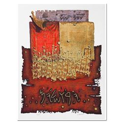 Moshe Castel, "Shofar above Lion's Gate" Limited Edition Gold Embossed Serigraph with Letter of Auth