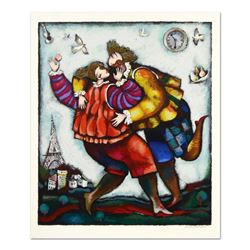 Michael Kachan, "The Kiss" Limited Edition Serigraph, Numbered and Hand Signed with Letter of Authen