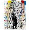 Image 2 : Mr. Brainwash (Born 1966)- Original Mixed Media on Paper "Einstein no. 1, 2015"