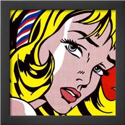 Roy Lichtenstein  Girl with Hair Ribbon  Custom Framed Offset Lithograph