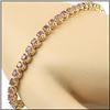 Image 1 : Plated 18KT Yellow Gold 4.45ctw Amethyst Bracelet