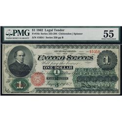 1862 $1 Legal Tender Note PMG 55