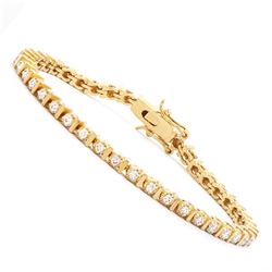 Plated 18KT Yellow Gold Diamond Bracelet