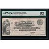 Image 1 : 1862 $5 Raleigh NC Obsolete Note PMG 63