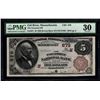 Image 1 : 1882 $5 Fall River Pocasset National Bank Note PMG 30