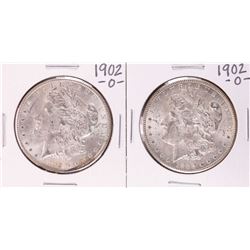 Lot of (2) 1902-O $1 Morgan Silver Dollar Coins