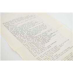 Bob Dylan 1963 Typed Letter
