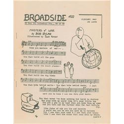 Bob Dylan: Broadside 1963 Sheet Music Booklet