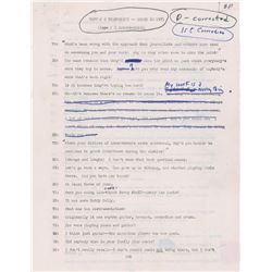 Bob Dylan Hand-Annotated 1971 Interview Transcript (Tape #2, First Correction)