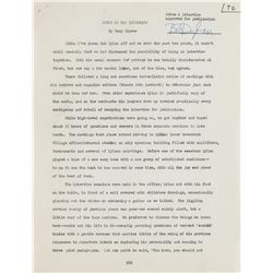 Bob Dylan Signed 1971 Interview Notes and Transcript (Tony Glover's Copy)