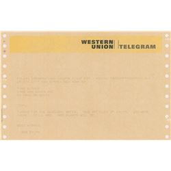 Bob Dylan Telegram to Tony Glover