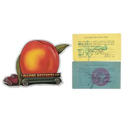 Tony Glover Pair of Allman Brothers Concert Passes