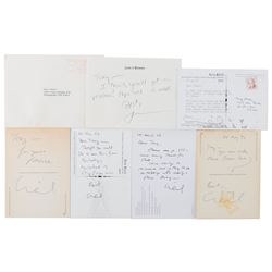 Rolling Stone: Greil Marcus Group of (6) Signed Postcards
