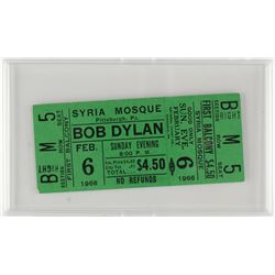 Bob Dylan 1966 Pittsburgh Unused Ticket