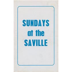 The Who 1967 'Sundays at the Saville' Program