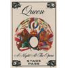 Image 1 : Queen 'A Night at the Opera' Tour Stage Pass