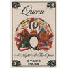 Image 1 : Queen 'A Night at the Opera' Tour Stage Pass