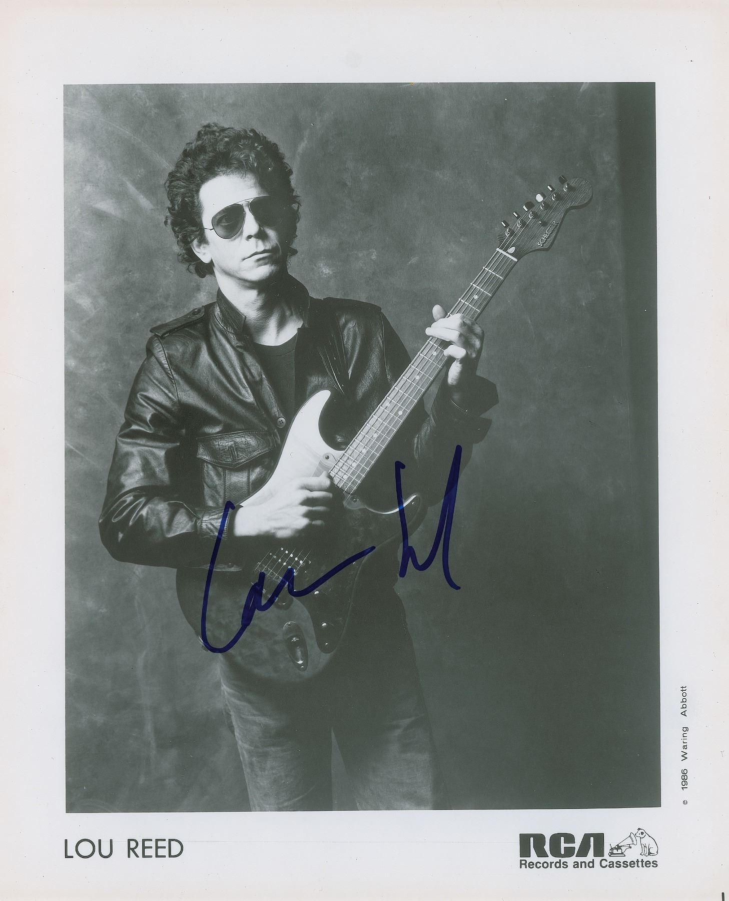 Lou Reed Signed Photograph