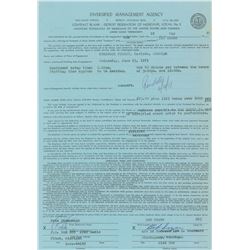 Bob Seger Document Signed
