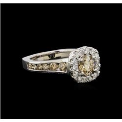 14KT White Gold 1.81 ctw Fancy Brown Diamond Ring