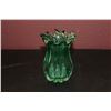 Image 2 : A Czechkoslovakian Green Glass Vase