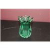 Image 4 : A Czechkoslovakian Green Glass Vase