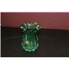 Image 5 : A Czechkoslovakian Green Glass Vase
