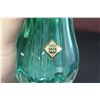 Image 8 : A Czechkoslovakian Green Glass Vase