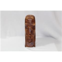 A Small Wooden Bust