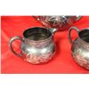 Image 3 : Set of 3 Silverplated Teapot, Sugar and Creamer