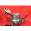 Image 8 : Set of 3 Silverplated Teapot, Sugar and Creamer