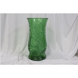 A Cleveland, Ohio Green Glass Vase