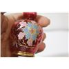 Image 7 : A Handpainted Cranberry Glass Vase