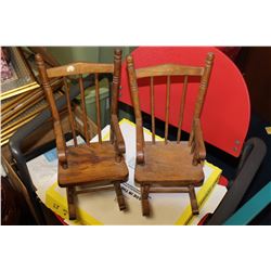 Two Salesman or Doll Furniture-Pair of Rockers
